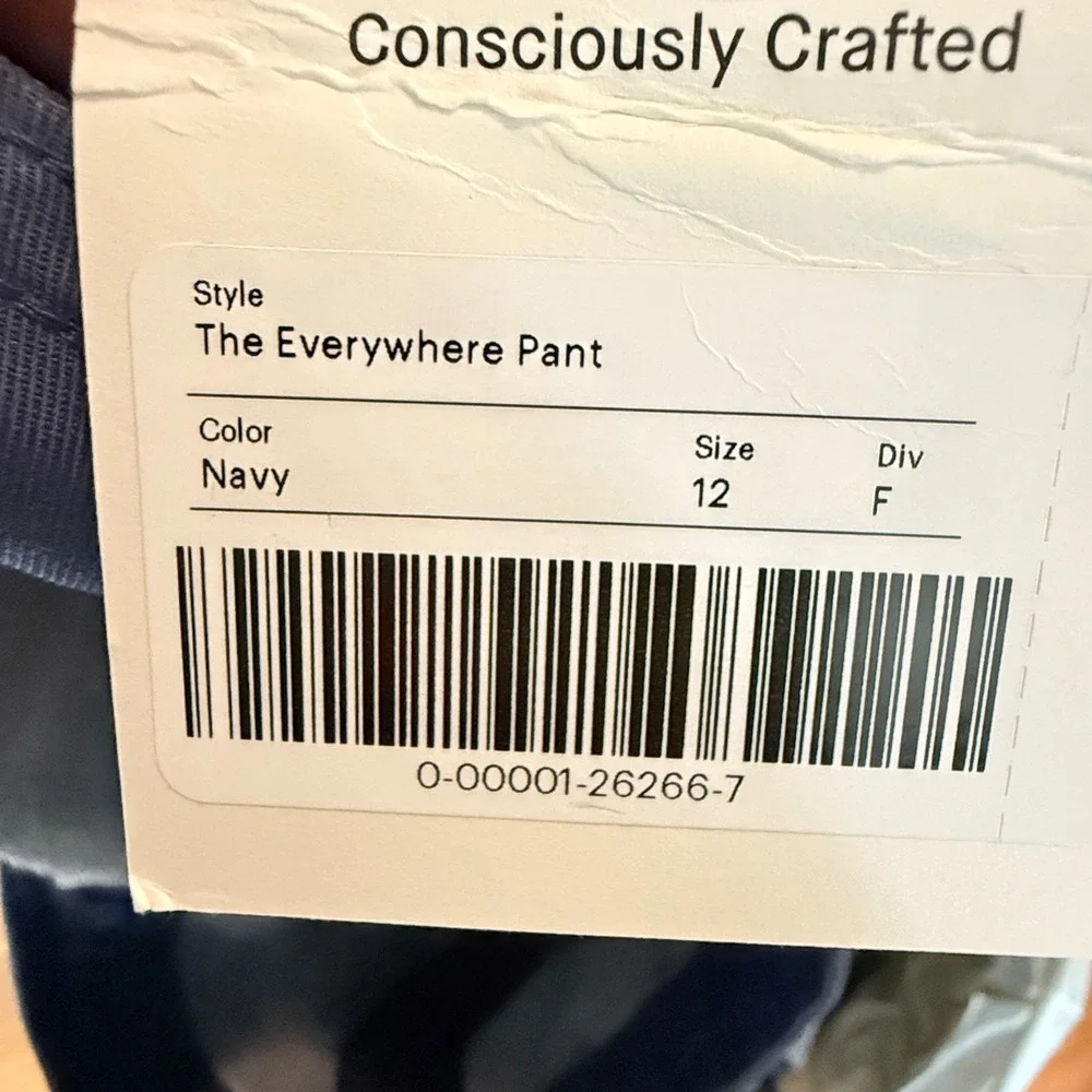 Everlane The Everywhere Pant Navy Blue Pleated Wide Leg Cotton Linen Size 12 NEW